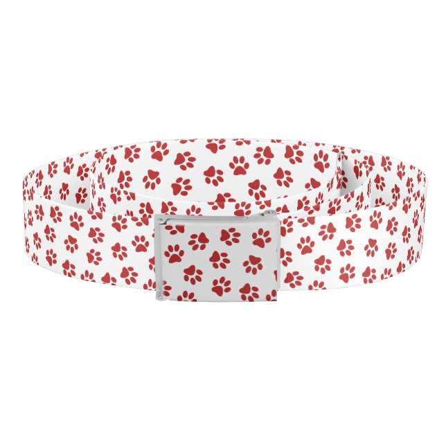 Pattern Of Paws, Dog Paws, Red Paws Belt (Coil)