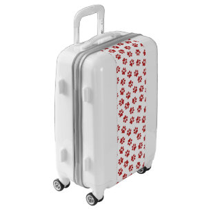 Pattern Of Paws, Dog Paws, Red Paws Luggage