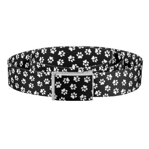 Pattern Of Paws, Dog Paws, White Paws Belt