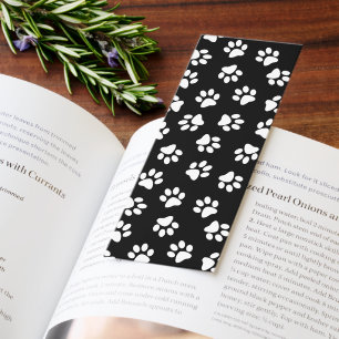 Pattern Of Paws, Dog Paws, White Paws Bookmarks