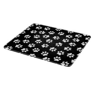 Pattern Of Paws, Dog Paws, White Paws Cutting Board