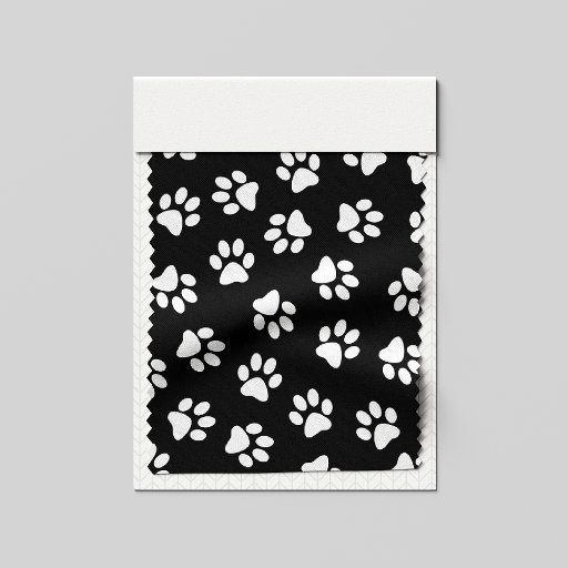 Pattern Of Paws, Dog Paws, White Paws Fabric