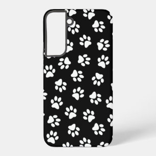 Pattern Of Paws, Dog Paws, White Paws Samsung Galaxy S22+ Case