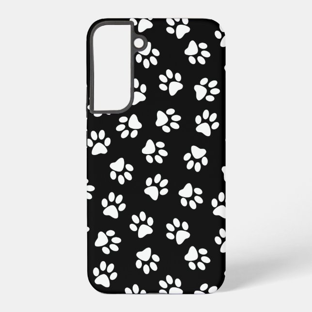 Pattern Of Paws, Dog Paws, White Paws Samsung Galaxy Case (Back)