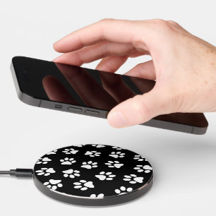 Pattern Of Paws, Dog Paws, White Paws Wireless Charger
