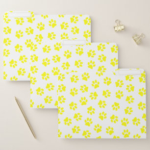 Pattern Of Paws, Dog Paws, Yellow Paws File Folder