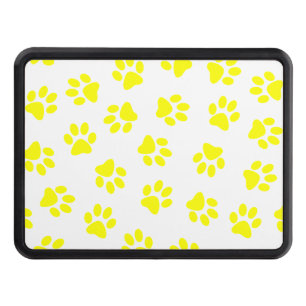 Pattern Of Paws, Dog Paws, Yellow Paws Hitch Cover