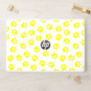 Pattern Of Paws, Dog Paws, Yellow Paws HP Laptop Skin