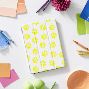 Pattern Of Paws, Dog Paws, Yellow Paws iPad Pro Cover