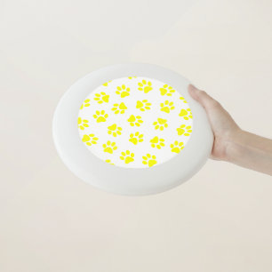 Pattern Of Paws, Dog Paws, Yellow Paws Wham-O Frisbee