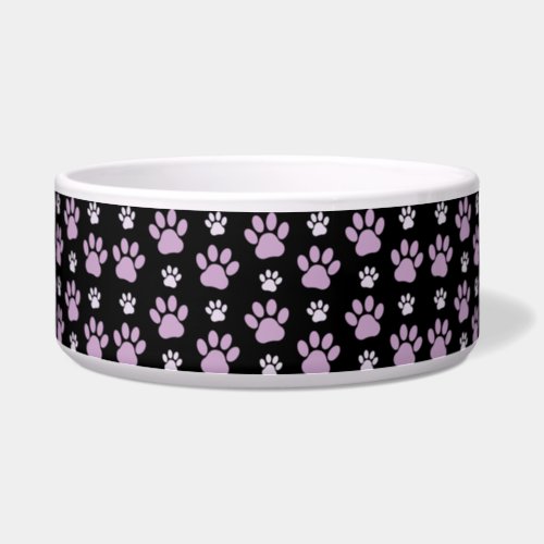 Pattern Of Paws Lilac Paws Dog Paws Paw Prints Bowl