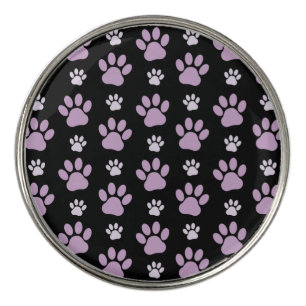Pattern Of Paws, Lilac Paws, Dog Paws, Paw Prints Golf Ball Marker