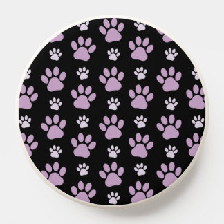 Pattern Of Paws, Lilac Paws, Dog Paws, Paw Prints PopSocket