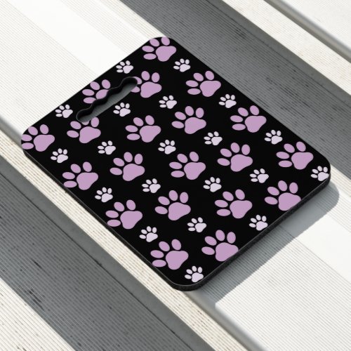 Pattern Of Paws Lilac Paws Dog Paws Paw Prints Seat Cushion