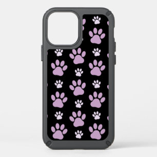 Pattern Of Paws, Lilac Paws, Dog Paws, Paw Prints Speck iPhone 12 Case