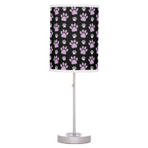 Pattern Of Paws, Lilac Paws, Dog Paws, Paw Prints Table Lamp