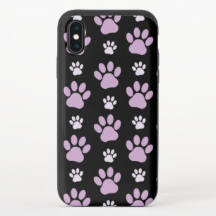 Pattern Of Paws, Lilac Paws, Dog Paws, Paw Prints iPhone X Slider Case
