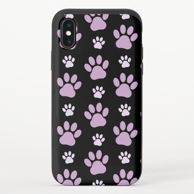 Pattern Of Paws, Lilac Paws, Dog Paws, Paw Prints Uncommon iPhone Case (Back)
