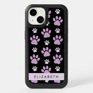 Pattern Of Paws, Lilac Paws, Dog Paws, Your Name OtterBox iPhone 14 Case