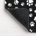 Pattern Of Paws, Paw Prints, Black and White Mouse Pad | Zazzle
