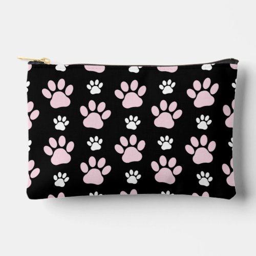 Pattern Of Paws Pink Paws Dog Paws Animal Paws Accessory Pouch