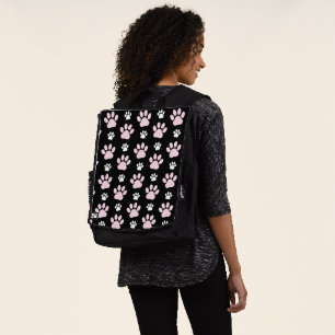 Pattern Of Paws, Pink Paws, Dog Paws, Animal Paws Backpack