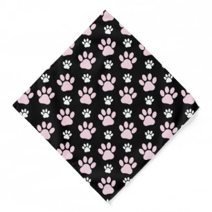 Pattern Of Paws, Pink Paws, Dog Paws, Animal Paws Bandana
