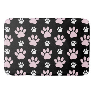 Pattern Of Paws, Pink Paws, Dog Paws, Animal Paws Bath Mat