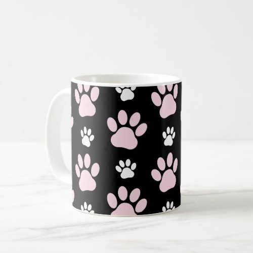 Pattern Of Paws Pink Paws Dog Paws Animal Paws Coffee Mug
