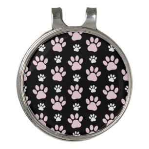 Pattern Of Paws, Pink Paws, Dog Paws, Animal Paws Golf Hat Clip