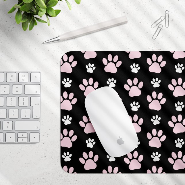 Pattern Of Paws, Pink Paws, Dog Paws, Animal Paws Mouse Pad (Creator Uploaded)