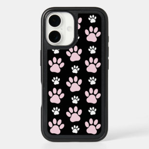 Pattern Of Paws, Pink Paws, Dog Paws, Animal Paws iPhone 16 Case