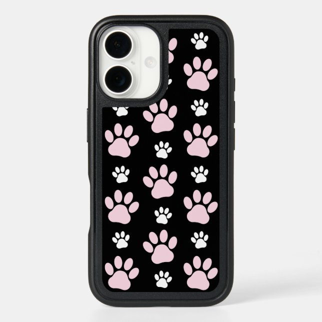 Pattern Of Paws, Pink Paws, Dog Paws, Animal Paws Otterbox iPhone Case (Back)