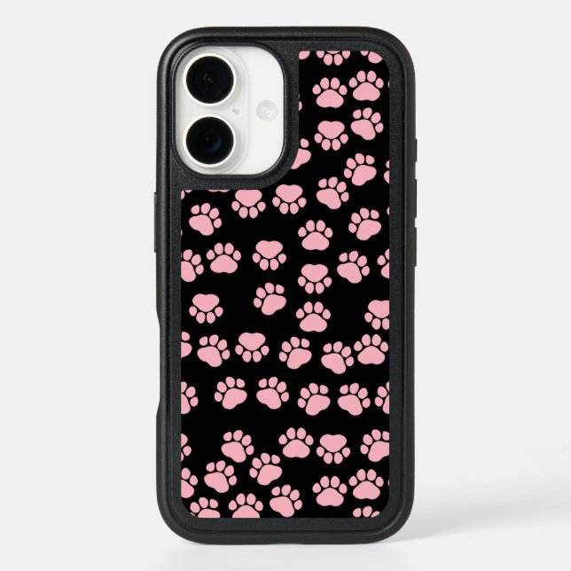 Pattern Of Paws, Pink Paws, Dog Paws, Animal Paws Otterbox iPhone Case (Back)