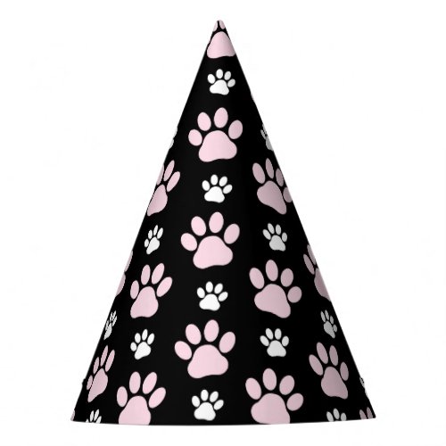 Pattern Of Paws Pink Paws Dog Paws Animal Paws Party Hat