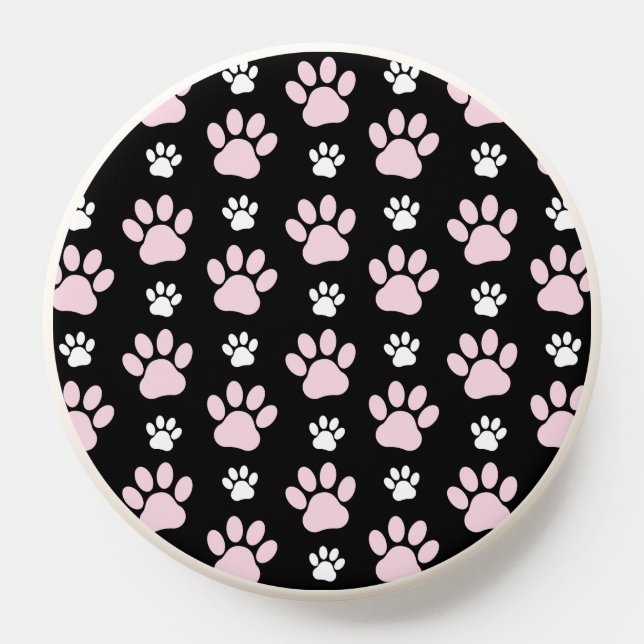 Pattern Of Paws, Pink Paws, Dog Paws, Animal Paws PopSocket (Popsocket)