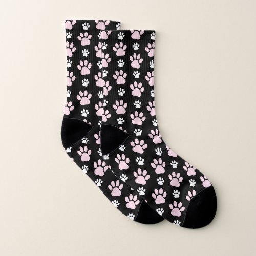 Pattern Of Paws Pink Paws Dog Paws Animal Paws Socks