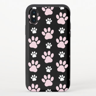 Pattern Of Paws, Pink Paws, Dog Paws, Animal Paws iPhone X Slider Case
