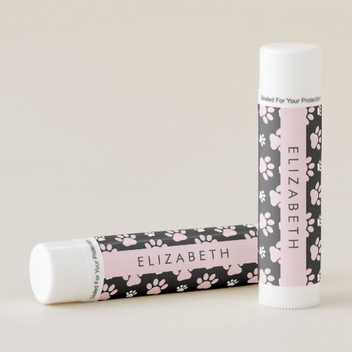 Pattern Of Paws Pink Paws Dog Paws Your Name Lip Balm