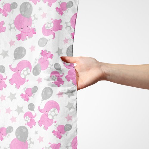 Pattern Of Pink Elephants Cute Elephants Stars Scarf