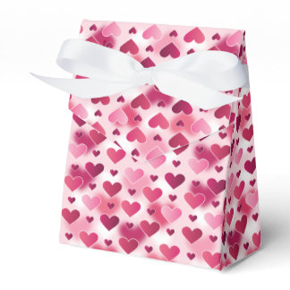 Pattern Of Pink Hearts - Valentine's Day Theme Favor Box