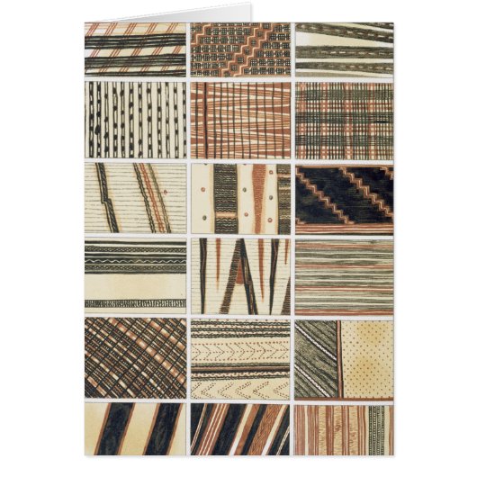 Pattern of Polynesian tapa from Cook's Cards (Front)