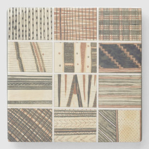 Pattern of Polynesian tapa from Cook's Stone Coaster