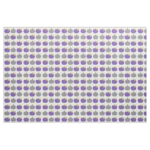 Pattern of Purple, Gray Pumpkins Halloween Fabric