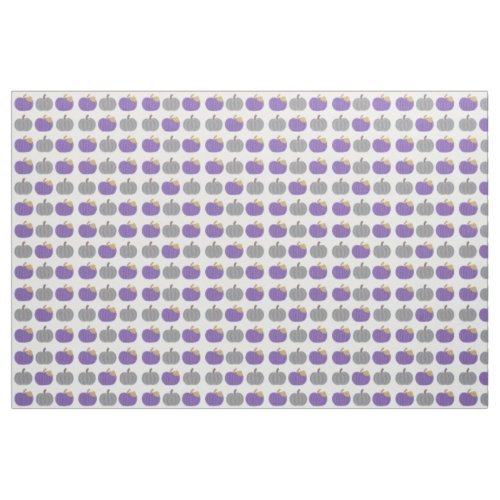 Pattern of Purple Gray Pumpkins Halloween Fabric