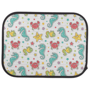 pattern of sea creatures car mat