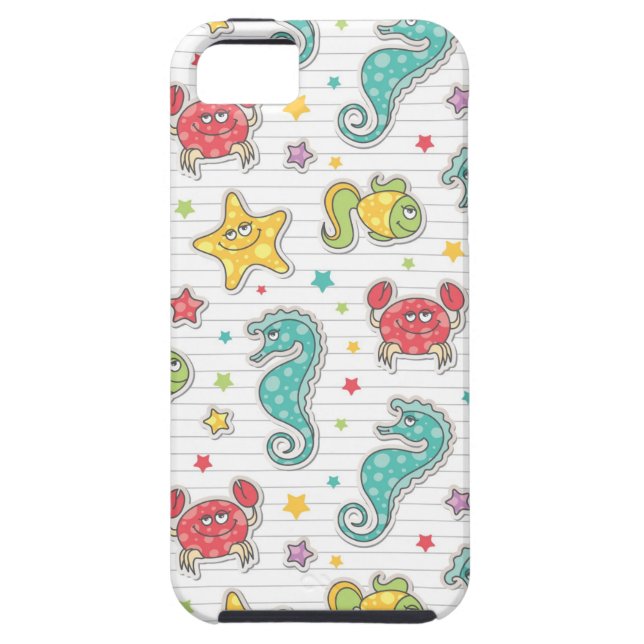 pattern of sea creatures Case-Mate iPhone case (Back)