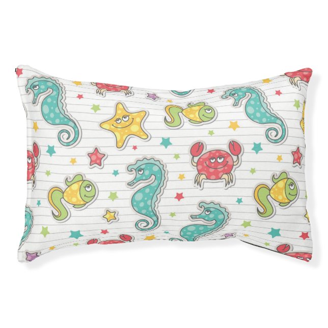 pattern of sea creatures pet bed (Front)