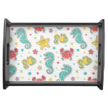 pattern of sea creatures serving tray