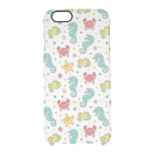 pattern of sea creatures clear iPhone 6/6S case